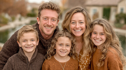 Fototapeta premium portrait of happy family