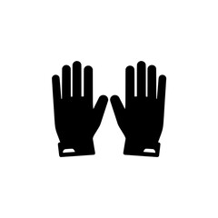 Obraz premium Pair of black gloves isolated on white background protective wear.