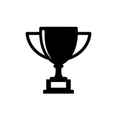 Trophy icon a symbol of achievement and success black and white.