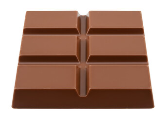 Isolated Milk Chocolate Bar Delicious Treat Ready to Break Off and Eat, Tasty Sweet Confection