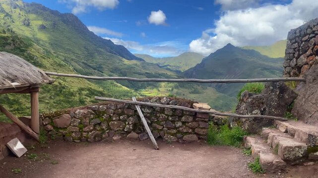 View from Pisac. It is a Peruvian town in the Sacred Valley