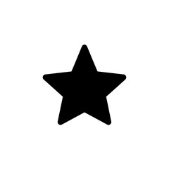 Obraz premium Black star shape on a white background simple design.