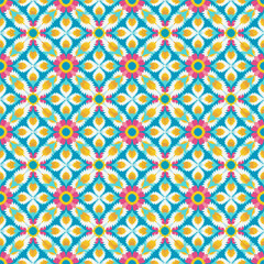 seamless pattern with colorful flowers