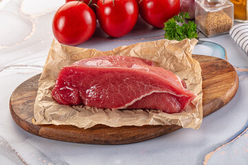 Raw beef meat fillet piece