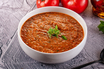 Gazpacho - cold Spanish tomato soup