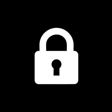 White padlock icon symbolizing security and privacy protection.