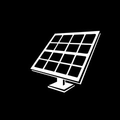 Modern solar panel icon representing renewable energy and sustainable power generation.