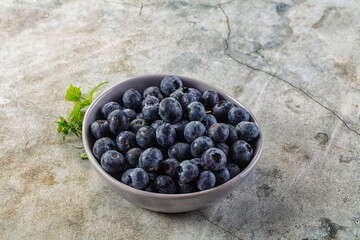 Sweet juicy ripe blueberry heap