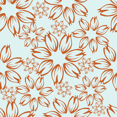 Flower pattern, ditsy floral seamless pattern. Small little flower background. Repeat pattern. Ditsy print. Botanic surface design. Ditsy floral flower pattern for fashion, fabric, wrapping, decor
