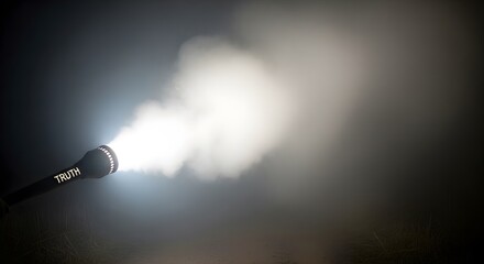 flashlight in the dark