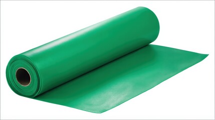 Green rolled vinyl material perfect for crafts and backgrounds