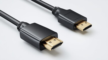 High quality hdmi cable with black connectors for effective digital signal transmission