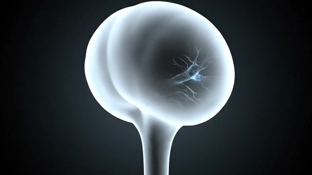 Detailed Digital Render Of Urinary Tract Disease On Smooth Gray Background With Soft Lighting And Minimalist Style For Medical Visualization