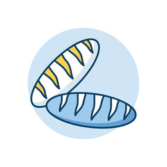 Bread icon clean and modern vector illustration