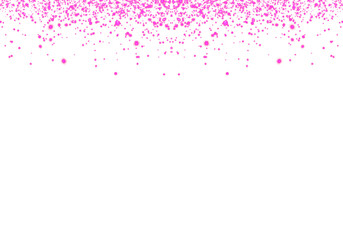 Abstract PNG Sparkling Pink Confetti Falling on Transparent Background