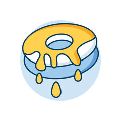 Donut icon clean and modern vector illustration