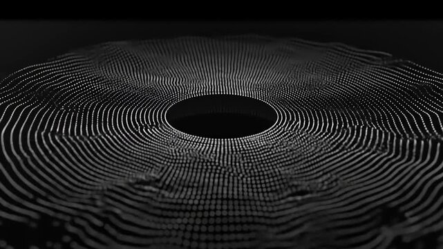 Abstract Black Hole Visualization with Circular Data Patterns.