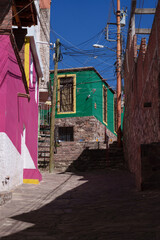 Colorful Alley in Guanajuato, Mexico at daytime