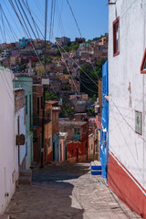 Colorful Alley in Guanajuato, Mexico at daytime