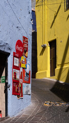 Colorful Alley in Guanajuato, Mexico at daytime
