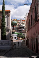 Colorful Alley in Guanajuato, Mexico at daytime