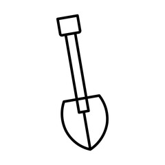 shovel line icon