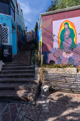 Colorful Alley in Guanajuato, Mexico at daytime