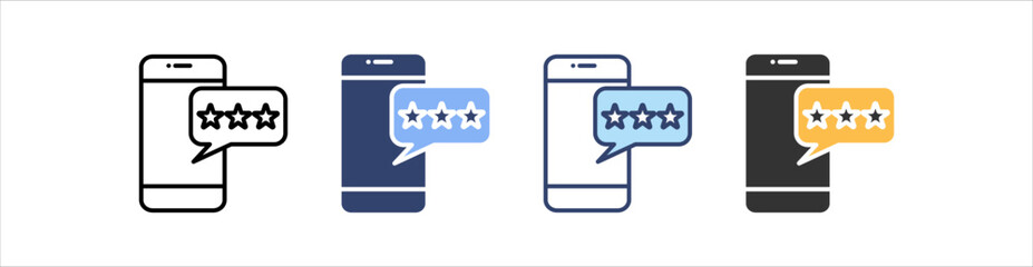 Review Icon Set Multiple Style Collection