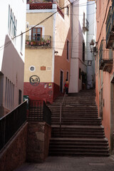 Colorful Alley in Guanajuato, Mexico at daytime