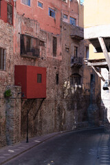 Colorful Alley in Guanajuato, Mexico at daytime