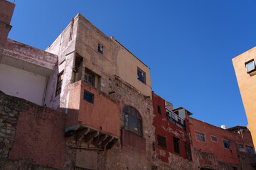Colorful Alley in Guanajuato, Mexico at daytime