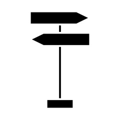 road sign glyph icon