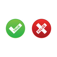 Obraz premium True False Decision Making Vector Template