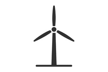 Wind turbine icon symbol. Renewable energy concept. Eco power, green electricity generation. Clean, sustainable alternative energy source. Windmill vector pictogram for ecology tech.