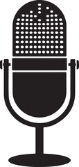 vintage studio microphone on a stand icon