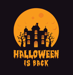 halloween background with pumpkin and bats