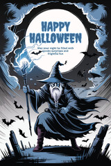 halloween background with skull