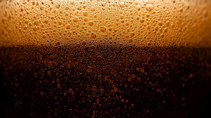 Dark Beer Texture and Bubbles: a close-up shot featuring the texture and bubbles of a dark beer, showcasing the rich color and effervescence.