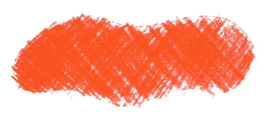 Abstract organic colored pencils abstract red chalk drop shape isolated on transparent background