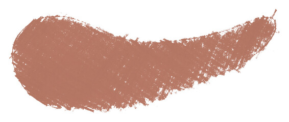 Abstract organic colored pencils abstract brown chalk drop shape isolated on transparent background