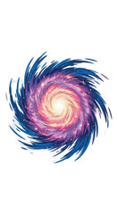 Obraz premium Vibrant Swirling Galaxy Nebula with Cosmic Dust and Stars.