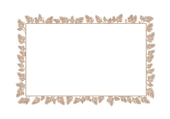 Elegant Frame with Delicate Leaf Design.