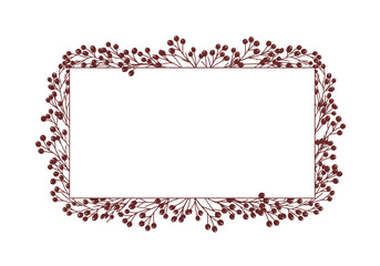 Elegant Red Berry Frame Border Design.