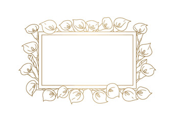 Elegant Calla Lily Frame Border Design.