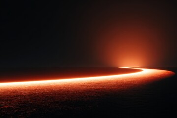 Abstract metaphor of a glowing path cutting through darkness, symbolizing guidance, hope, and progress.