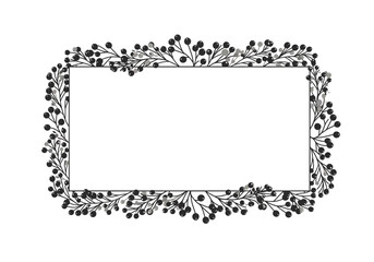 Elegant Floral Frame Border Design.
