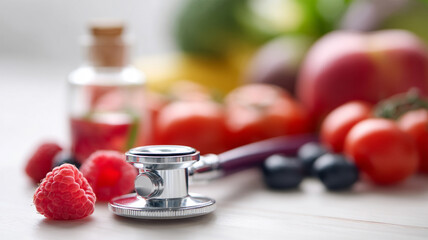 Nutritional food for heart health wellness by cholesterol diet and healthy nutrition eating with clean fruits and vegetables in heart dish by nutritionist and doctor recommended for patient well-being