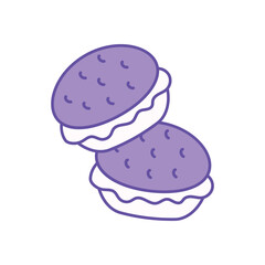 Macarons icon clean and modern vector illustration