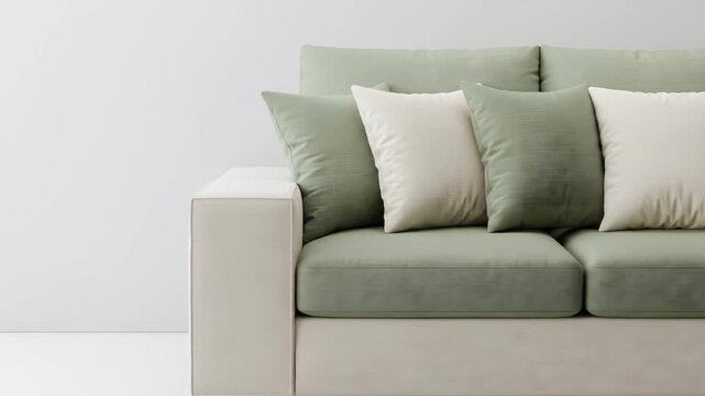 Stylish sofa with pillows