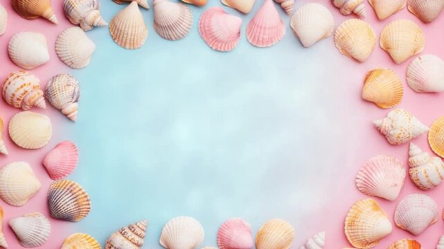 Abstract technology background with glowing blue circular patterns on digital screens in a modern control room environment 4k video footage